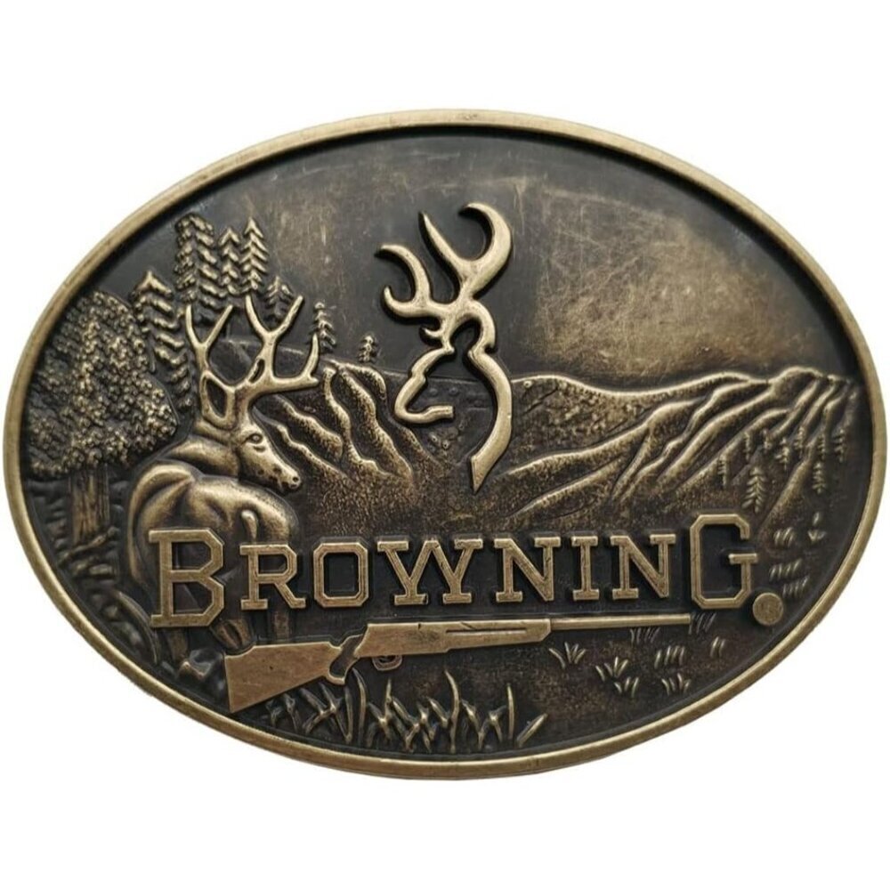 ❤️ Deer Country Hunting Fishing Belt Buckle For Men Bronze Classic And Trendy
